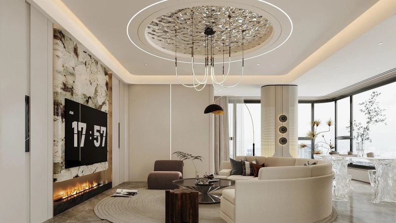 高级感拉满！奶油系轻奢风客厅设计，美到想宅一辈子 - 家居知识