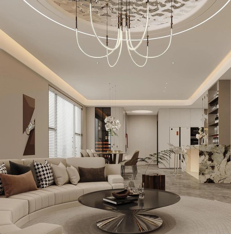 高级感拉满！奶油系轻奢风客厅设计，美到想宅一辈子 - 家居知识