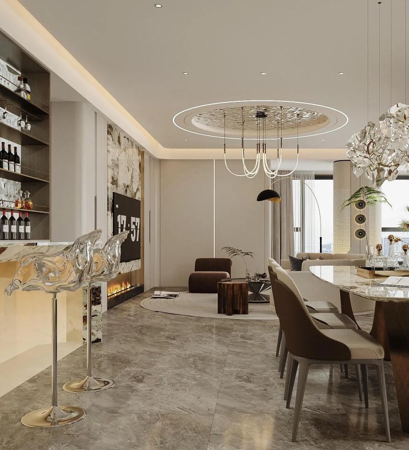 高级感拉满！奶油系轻奢风客厅设计，美到想宅一辈子 - 家居知识