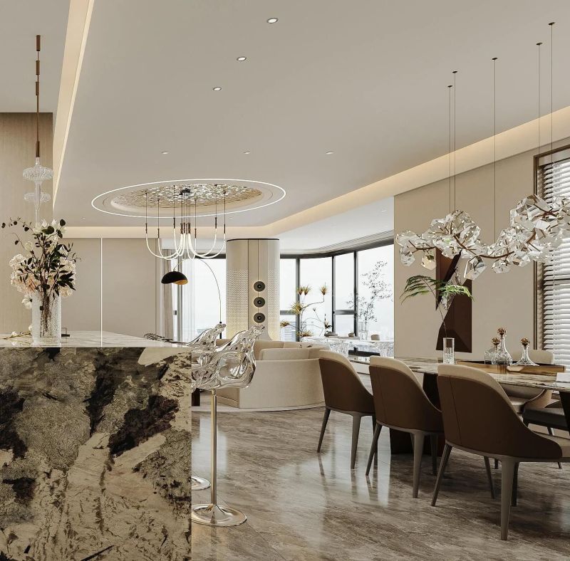 高级感拉满！奶油系轻奢风客厅设计，美到想宅一辈子 - 家居知识