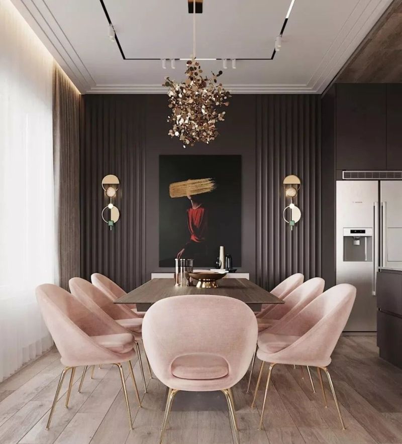 这才是真正的轻奢风，餐厅设计太美了 - 家居知识