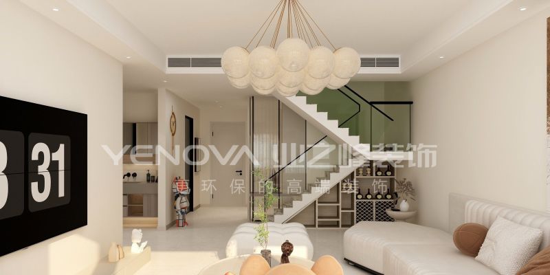 唐山润丰雅居190平方米上跃现代奶油风格装修效果案例|业之峰装 - 家居知识