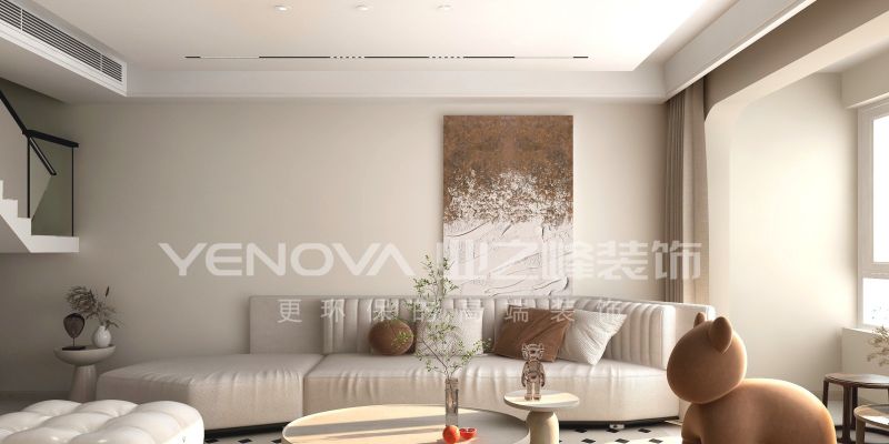 唐山润丰雅居190平方米上跃现代奶油风格装修效果案例|业之峰装 - 家居知识