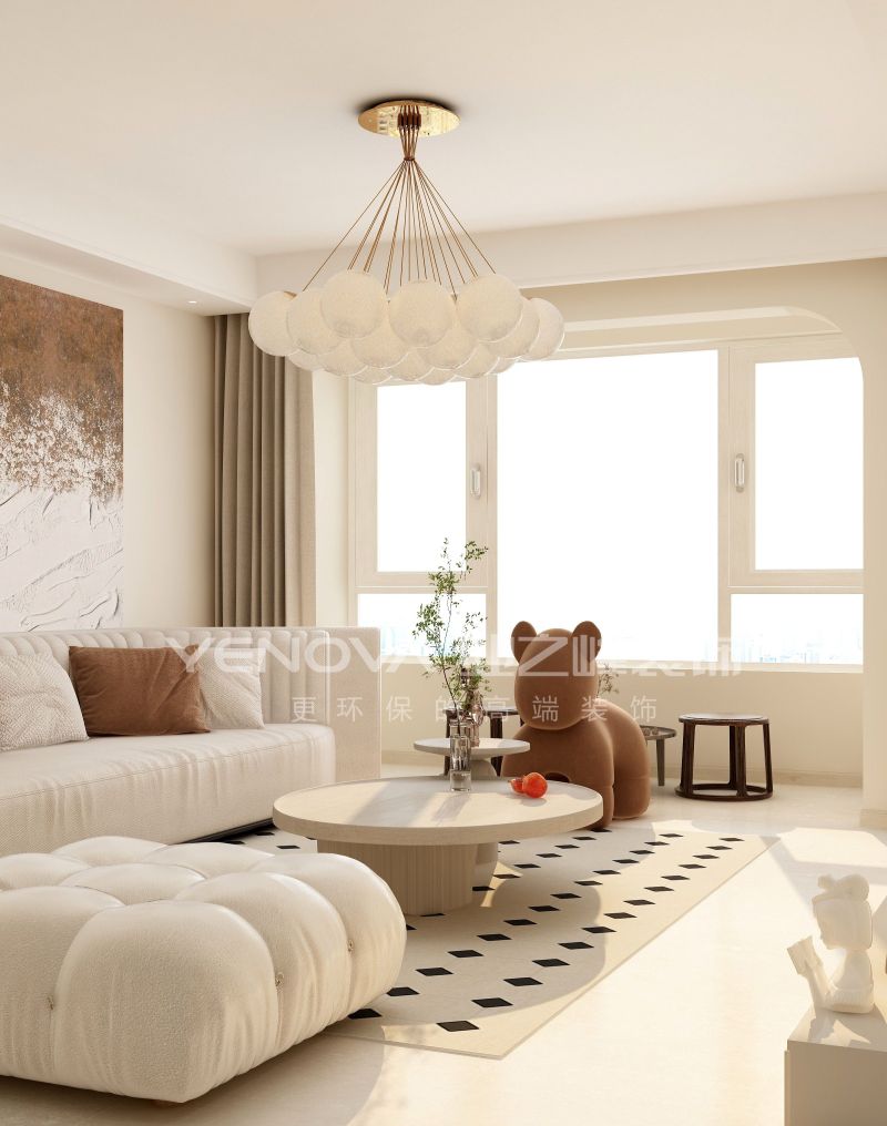 唐山润丰雅居190平方米上跃现代奶油风格装修效果案例|业之峰装 - 家居知识