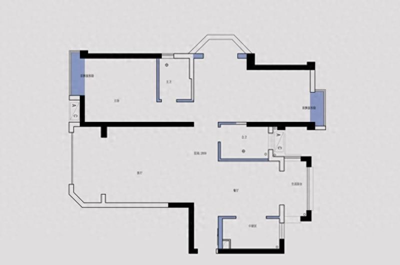 厦门107㎡极简家爆改，两居巧变三居，客厅设计惊艳全网