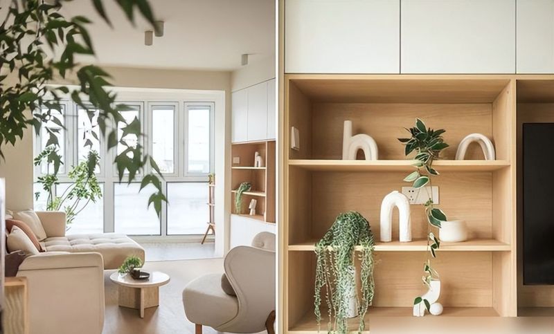 上海太太113㎡新家，因装修布置而走红：原木奶油风，温柔又治愈 - 家居知识