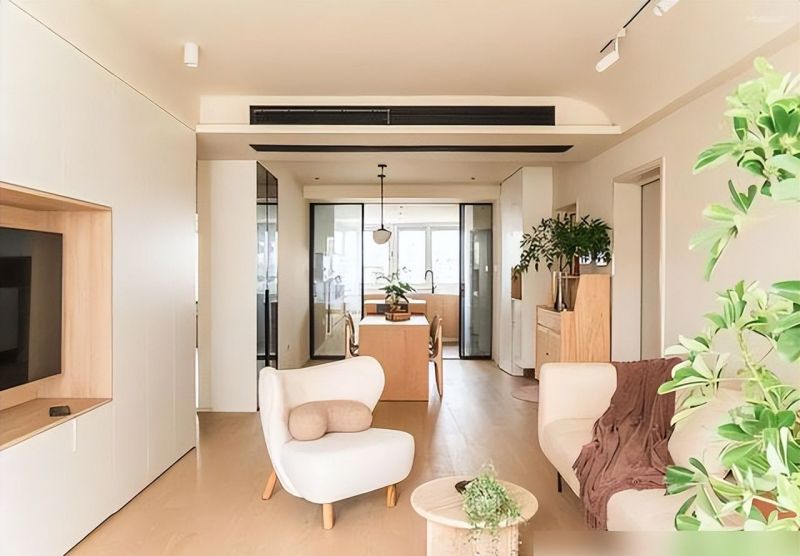 上海太太113㎡新家，因装修布置而走红：原木奶油风，温柔又治愈 - 家居知识
