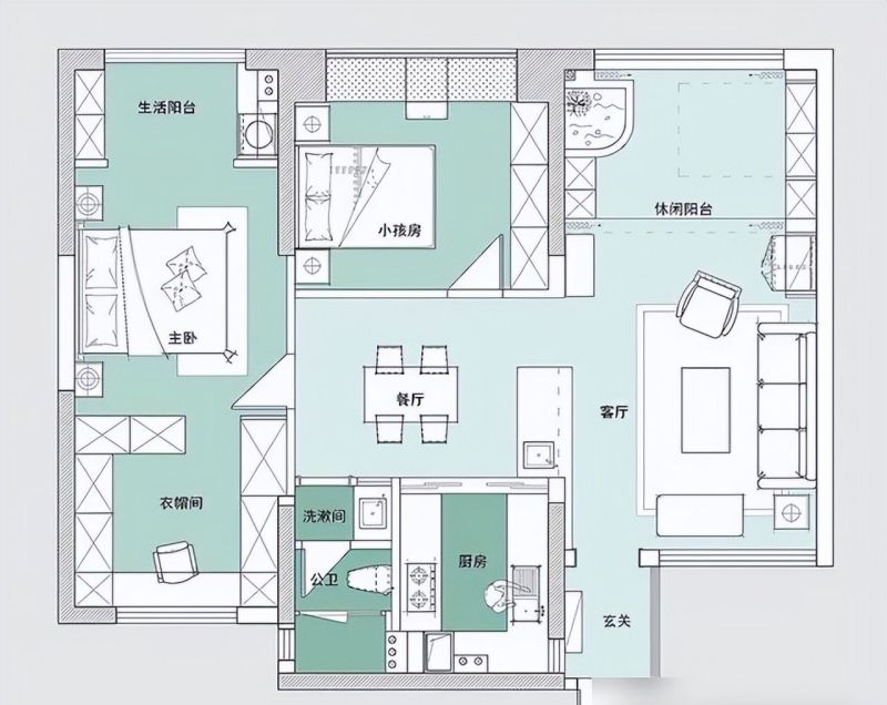 杭州夫妻很有远见，把96㎡三居室装成北欧风，简约中突出设计效果 - 家居知识