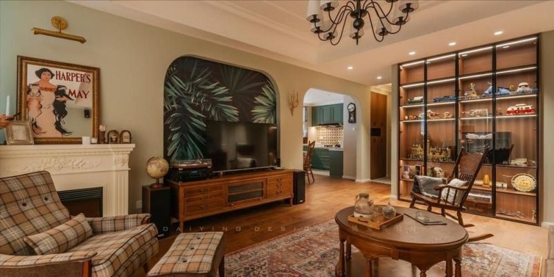 110平现代美式装修火了：打通餐厨+弧形设计，温馨高级像住美剧中 - 家居知识