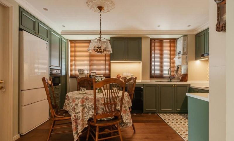 110平现代美式装修火了：打通餐厨+弧形设计，温馨高级像住美剧中 - 家居知识