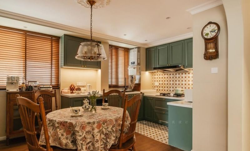 110平现代美式装修火了：打通餐厨+弧形设计，温馨高级像住美剧中 - 家居知识