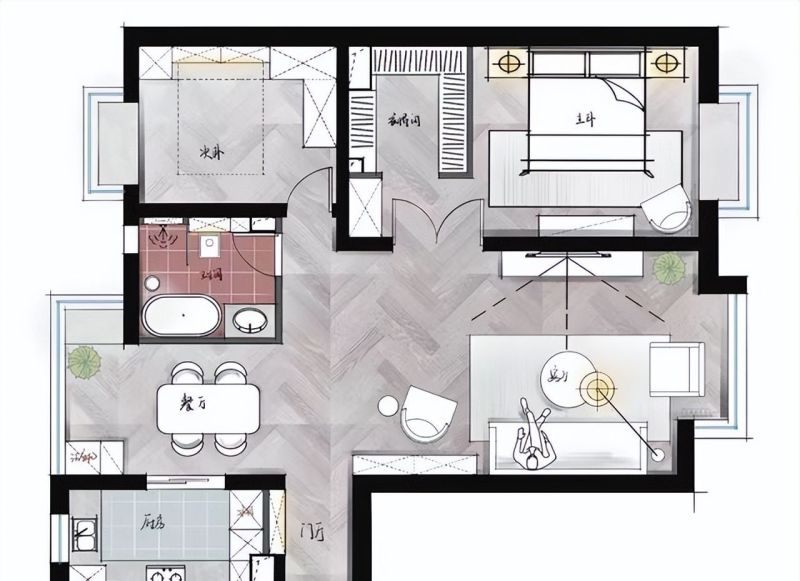 北京夫妻的两室之家，将中古混搭与现代艺术结合，精致温暖太美了 - 家居知识