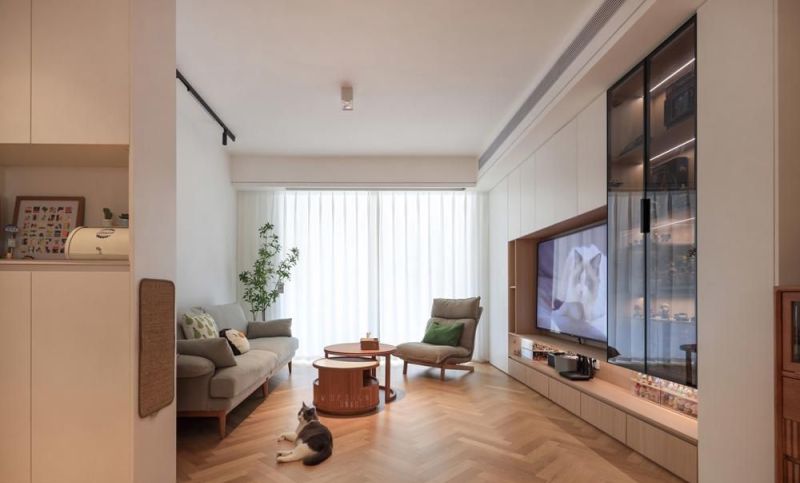 107㎡二手房改日式“穷装”：大白墙+原木，比奢华风更懂生活？ - 家居知识