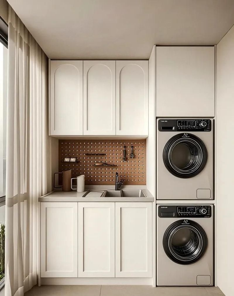 分享阳台柜的5种实用做法！储物、休闲、家政区全部搞定！ - 家居知识