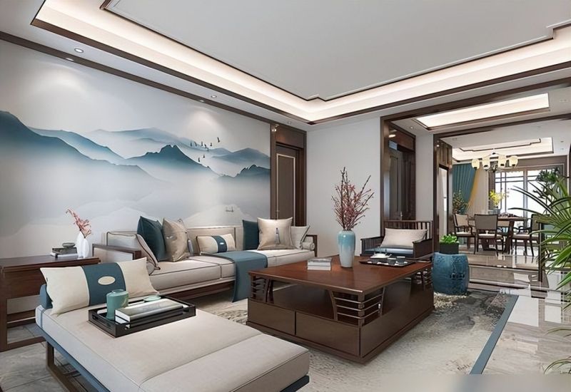 长沙夫妻的新中式风格装修，入户端景太好看，家中充满了惊艳效果 - 家居知识