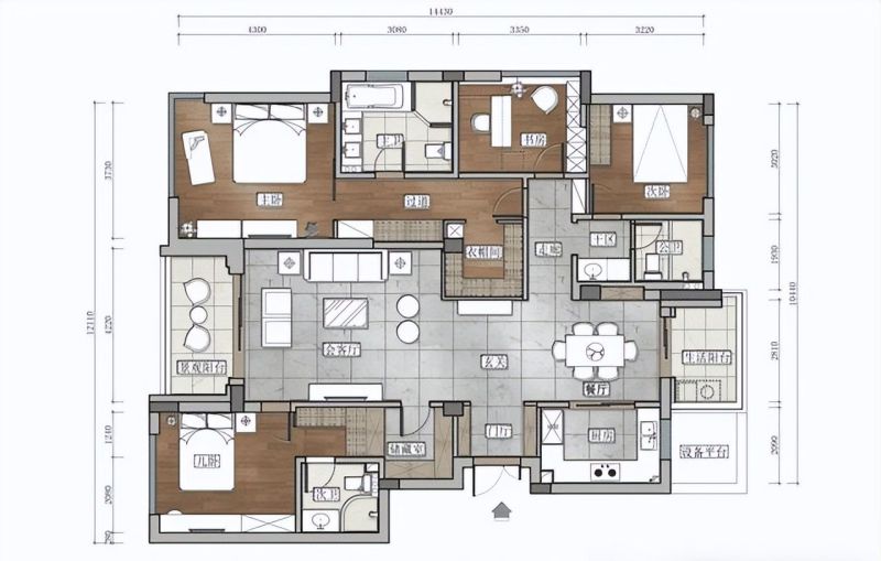 新中式不是老气代名词，这套200平案例，藏着国人的雅奢智慧 - 家居知识