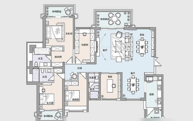 238㎡的大平层，改成新中式风，大气经典又时尚，主要是特别耐看 - 家居知识
