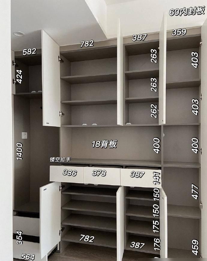 高颜值入户鞋柜设计，超级实用，附详细尺寸图 - 家居知识
