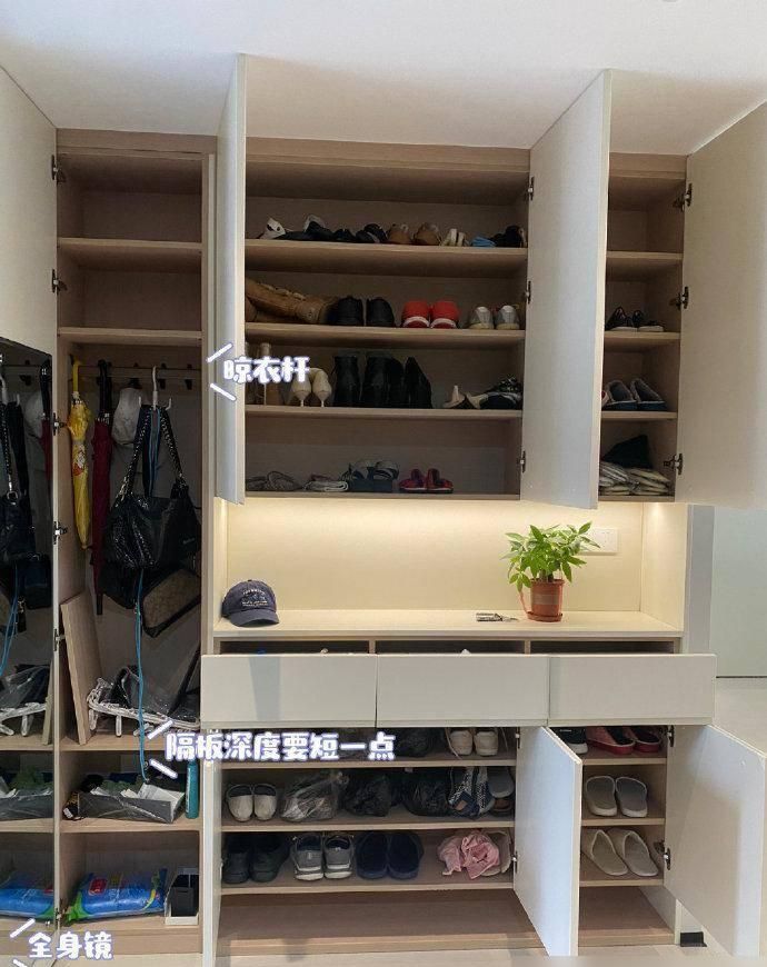 高颜值入户鞋柜设计，超级实用，附详细尺寸图 - 家居知识