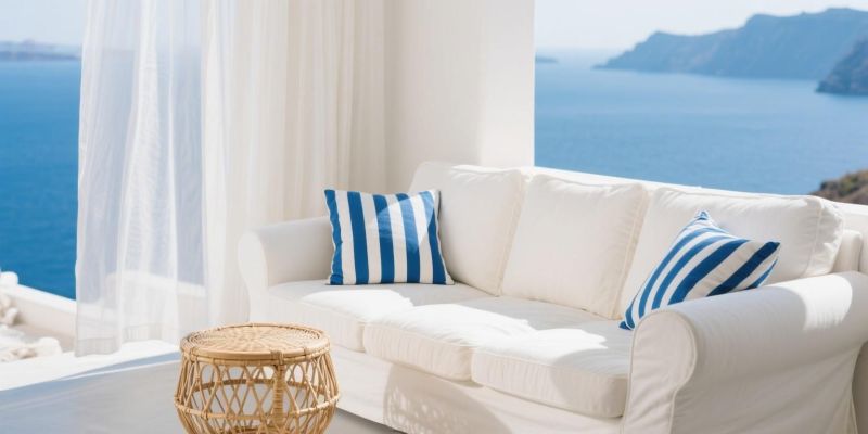 10 组地中海度假风沙发， “蓝白海岸” 搬进客厅，躺平都像在度假！ - 家居知识