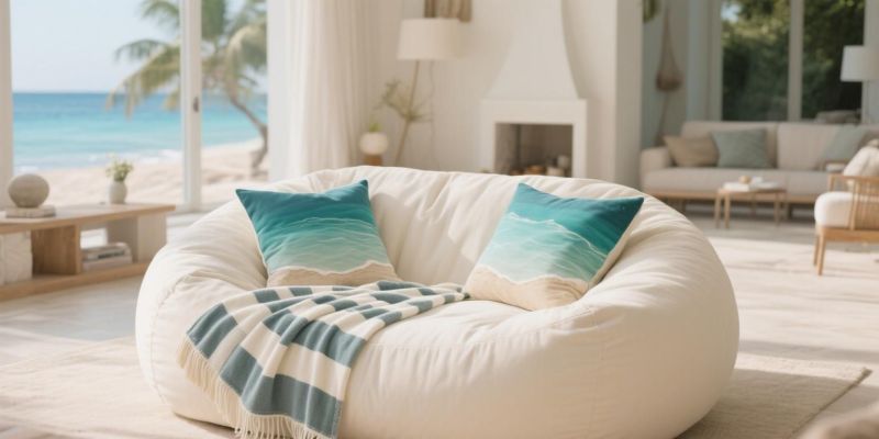 10 组地中海度假风沙发， “蓝白海岸” 搬进客厅，躺平都像在度假！ - 家居知识