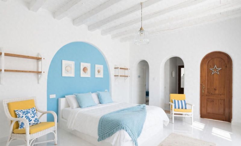 10组地中海度假风卧室设计，把‘蓝白海岸’搬回家，躺平即度假！
