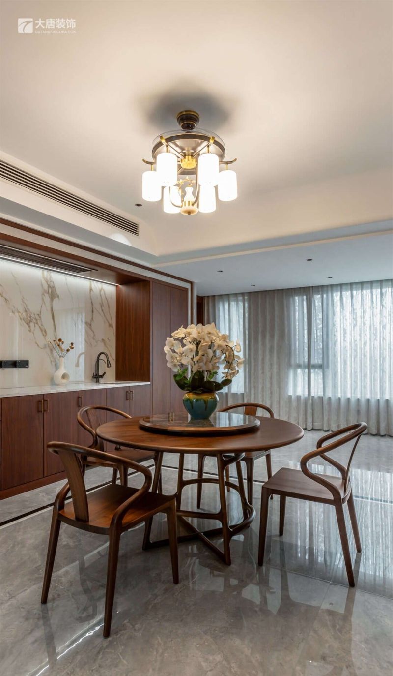 株洲装修设计：198㎡新中式风格实景，中式韵味的家 - 家居知识