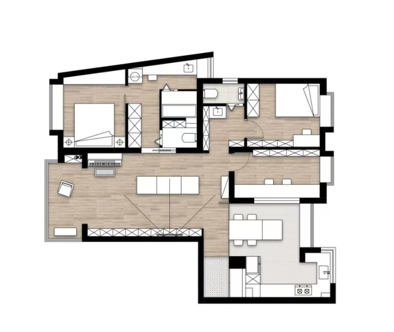 125㎡日式原木风宅：餐厨一体+四分离卫，每处都藏着生活巧思 - 家居知识