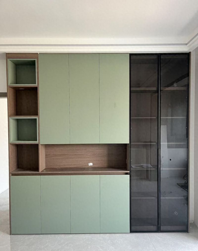 摒弃电视改书柜，绿色装点设计感与尺寸全攻略