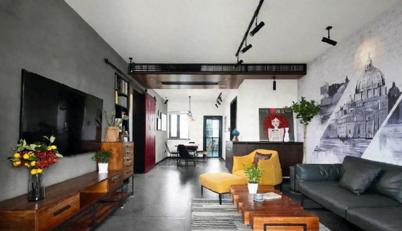 现代工业风新房装修惊艳朋友圈，引众人争相参观