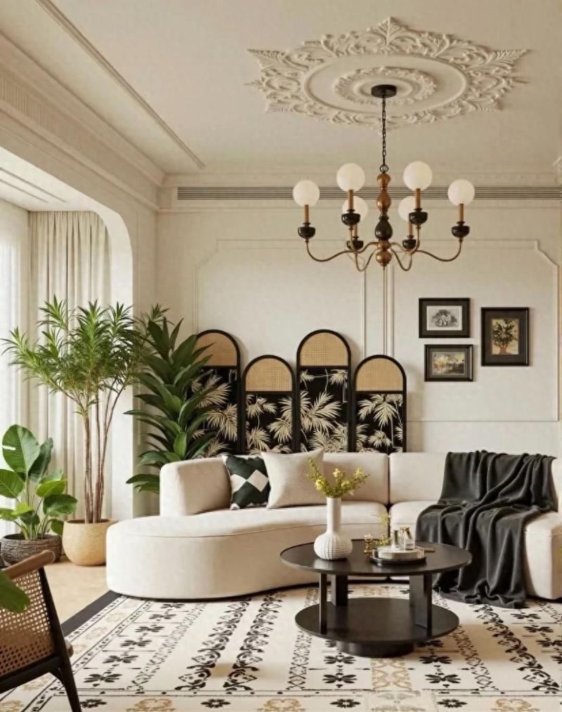 131㎡法式复古风装修，朋友直呼像电影场景！