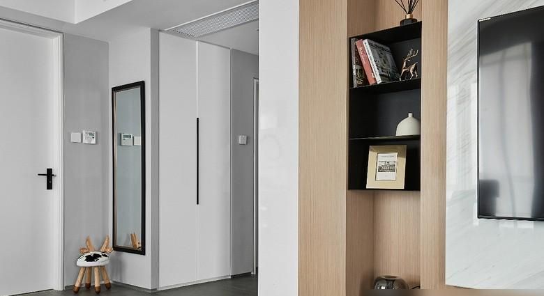 她家玄关也设计“衣帽间”，更加符合生活中的动性，全屋简洁明亮 - 家居知识