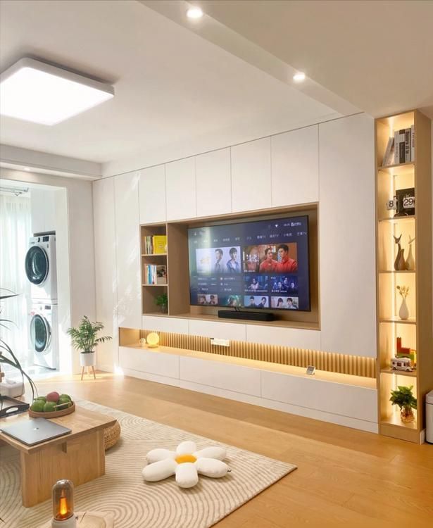 满墙电视柜多好用？看看这些成功案例，照着做能储物颜值高是真香 - 家居知识