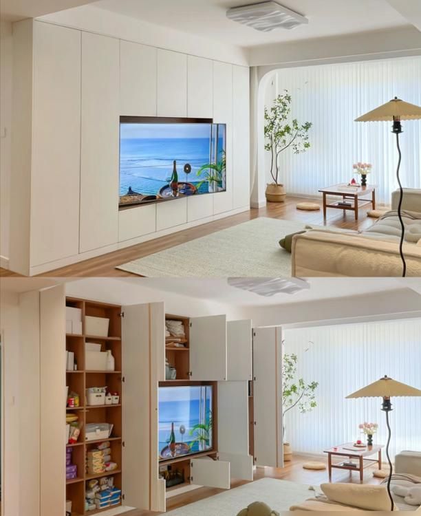 满墙电视柜多好用？看看这些成功案例，照着做能储物颜值高是真香 - 家居知识