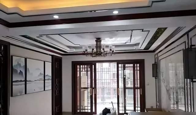 新房装修完工，新中式风格，入户装上山水画，实木线条修饰，晒晒 - 家居知识