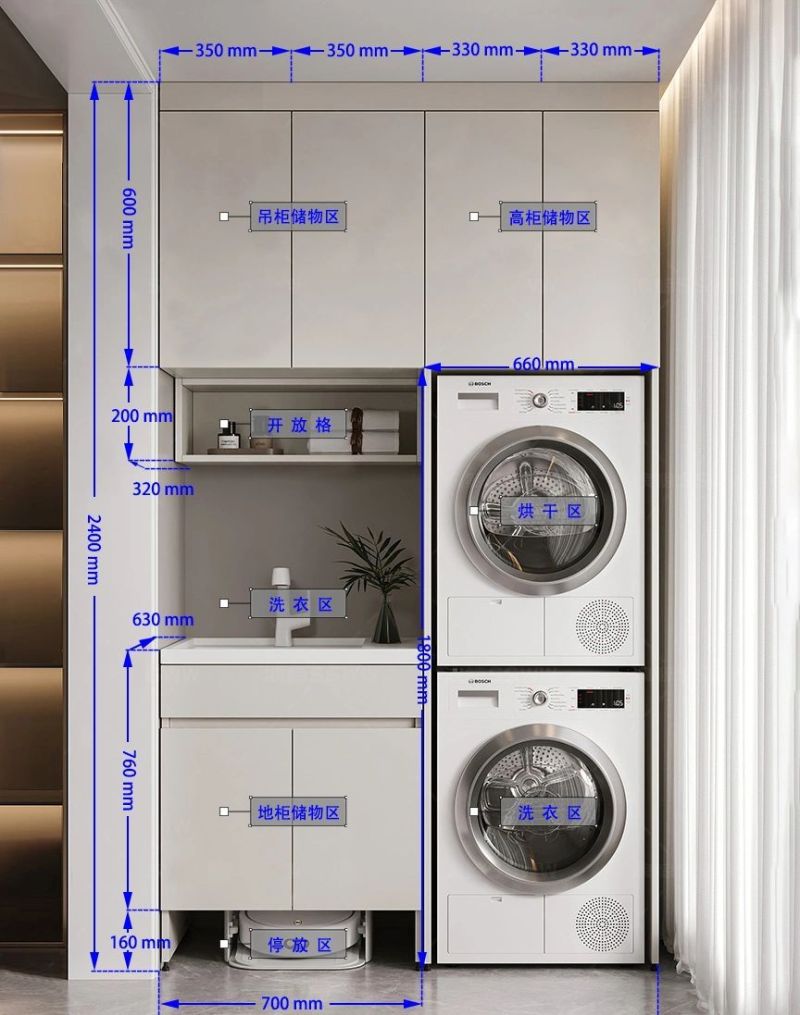 阳台洗衣柜怎么设计好？盘点2024流行阳台洗衣柜设计，个个精品！ - 家居知识