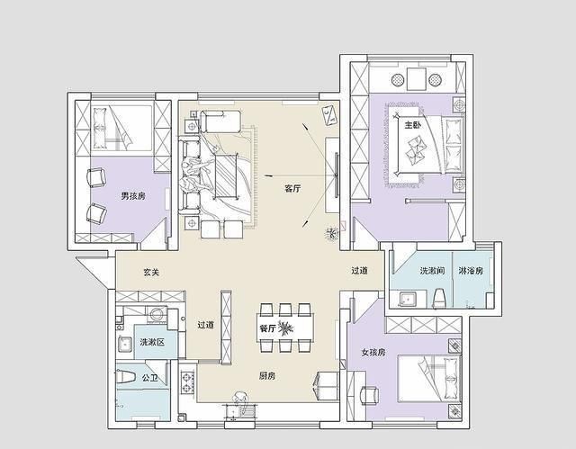 看设计师家的美式风装修后，真的爱上了，140㎡居然可以装这么美 - 家居知识