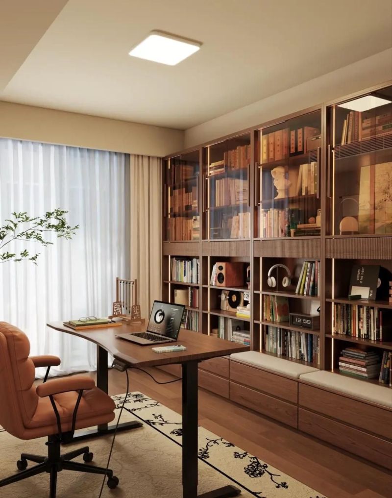 家庭书柜_满墙书柜客厅 - 家居知识