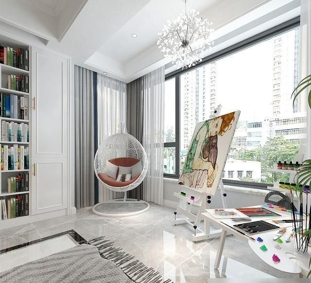 这对深圳夫妻有远见，取消传统电视墙，改作书柜，全屋充满书香气 - 家居知识