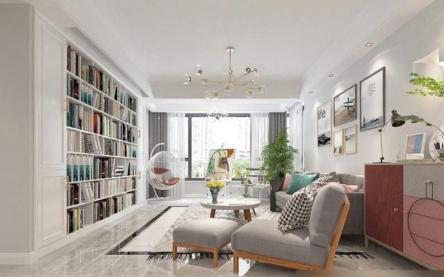 这对深圳夫妻有远见，取消传统电视墙，改作书柜，全屋充满书香气 - 家居知识