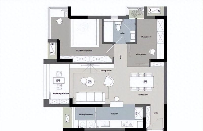 60㎡小户型巧改榻榻米+书房，时尚舒适两不误