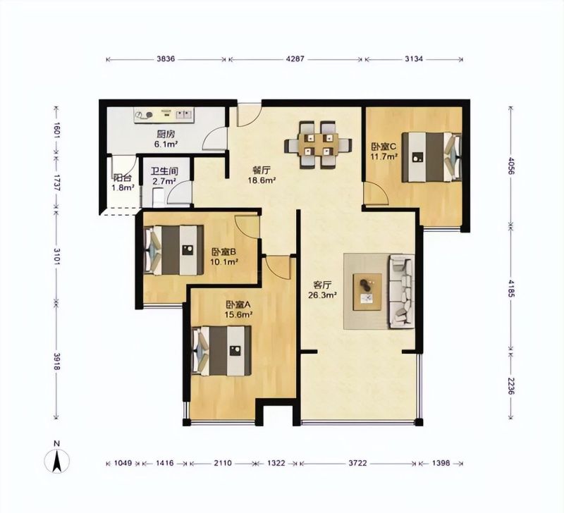 安徽一女子晒出117㎡的家，温馨复古的美式风格装修，明亮干净 - 家居知识