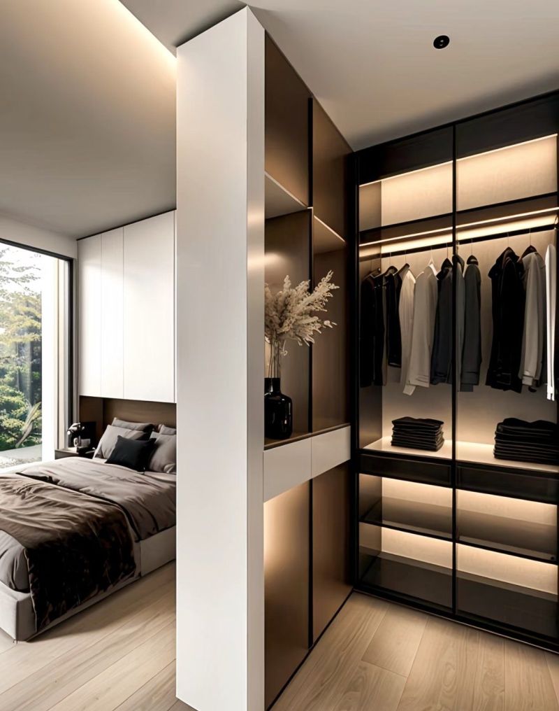 2.7㎡就给卧室，做了个简单实用的步入式衣帽间！ - 家居知识