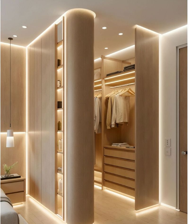 床旁拥有个这样的4m²衣帽间，幸福感直接拉满，谁懂啊！ - 家居知识