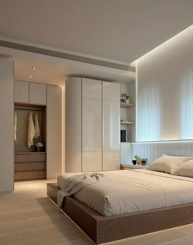 悬空柜加端景穿插中古原木风最懂氛围感，好久没发中古原木风了。 - 家居知识