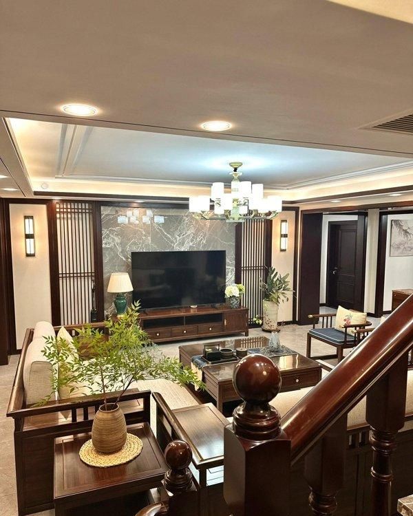 河北女主晒出224㎡顶层复式的家，新中式风格装修，那叫一个高级 - 家居知识