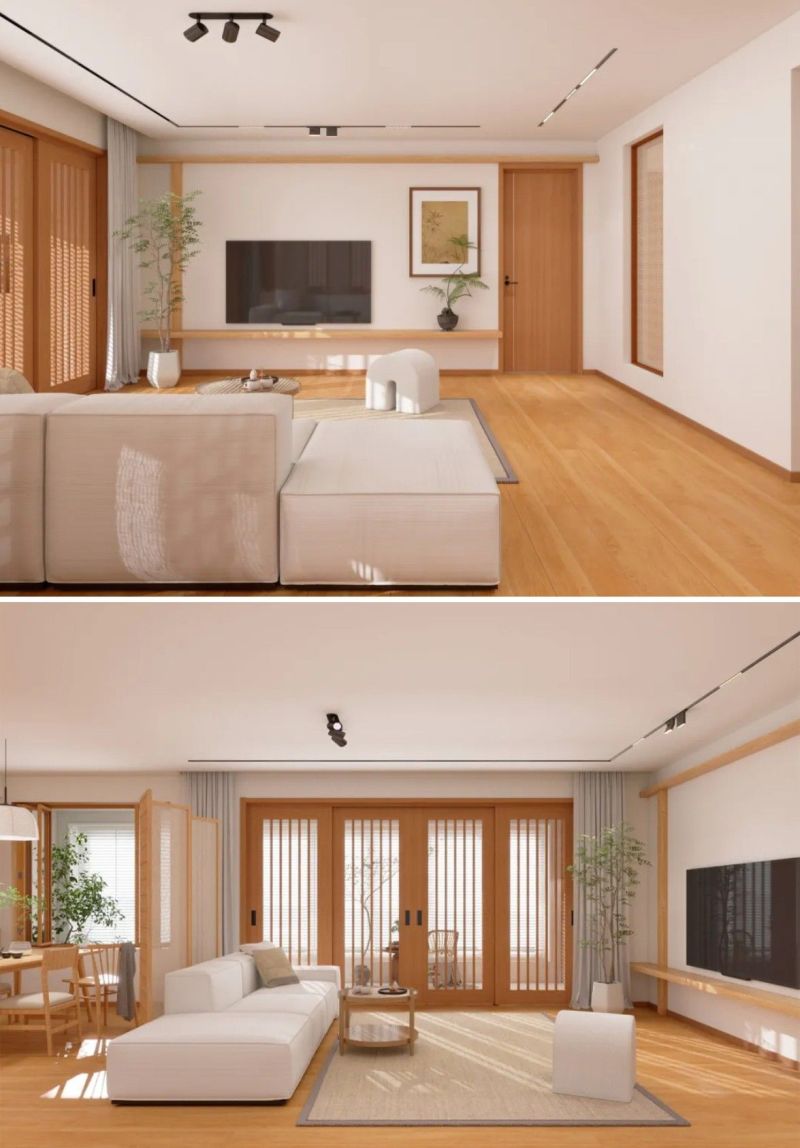 一眼便沦陷的现代日式风，这静谧的木纹肌理感，好舒适！ - 家居知识