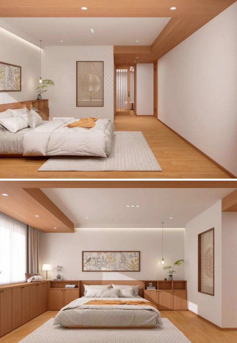 一眼便沦陷的现代日式风，这静谧的木纹肌理感，好舒适！ - 家居知识