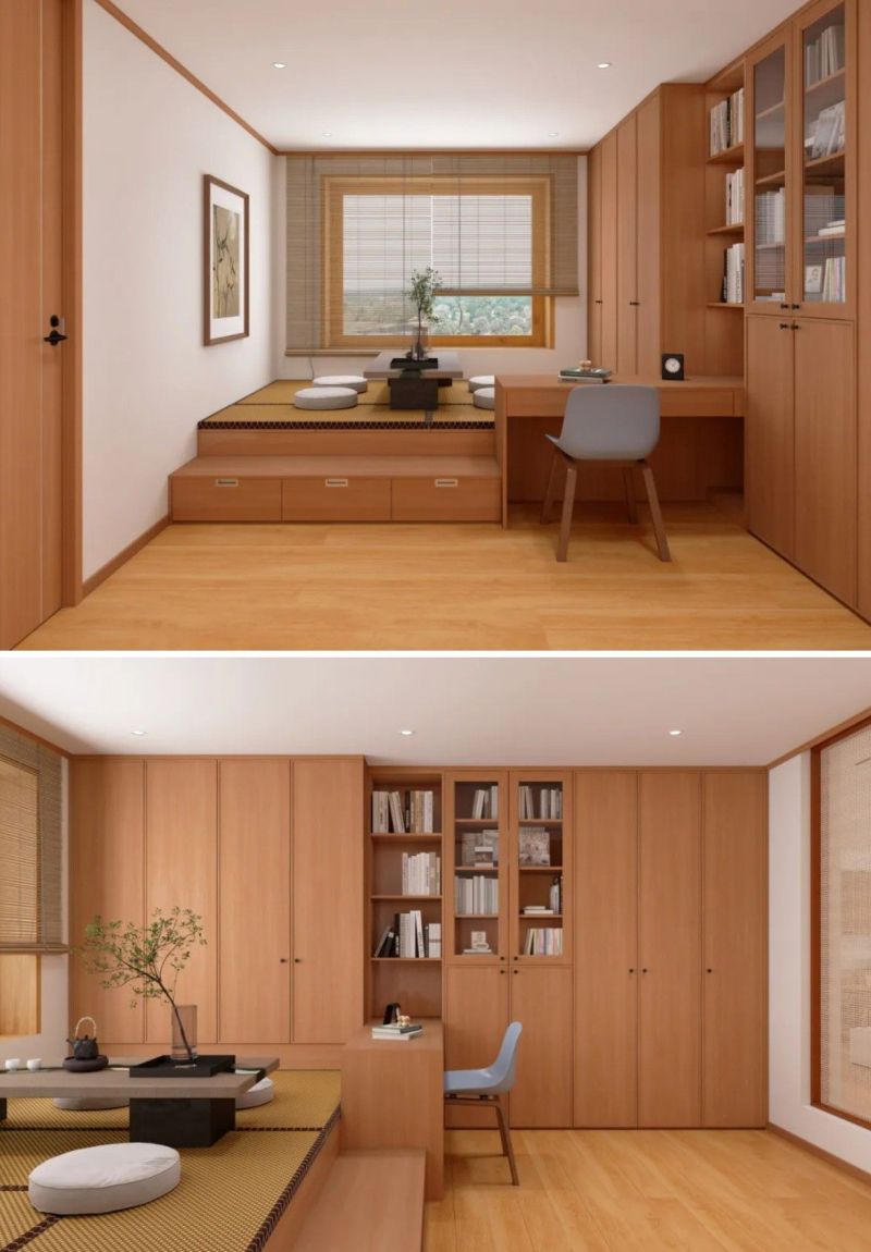 一眼便沦陷的现代日式风，这静谧的木纹肌理感，好舒适！ - 家居知识