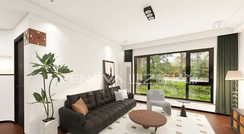 唐山禾木花苑95㎡中古风装修案例，业之峰打造复古美学空间